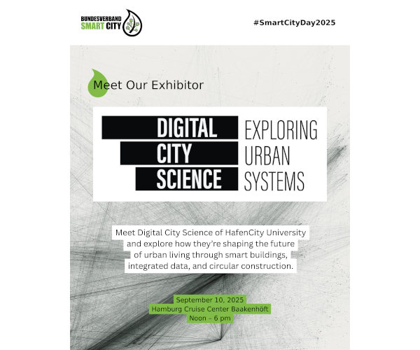 Digital City Science of HafenCity University - Aussteller / Exhibitor @ #SmartCityDay2025 in Hamburg